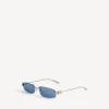 Damen-Sonnenbrille «Gossip Rectangle M» in Dark Ruthenium/Blau Damen-Sonnenbrille «Gossip Rectangle M» in Dark Ruthenium/Blau