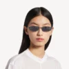 Damen-Sonnenbrille «Gossip Rectangle M» in Dark Ruthenium/Blau Damen-Sonnenbrille «Gossip Rectangle M» in Dark Ruthenium/Blau