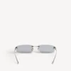 Damen-Sonnenbrille «Gossip Rectangle M» in Silber