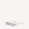 Damen-Sonnenbrille «Gossip Rectangle M» in Silber