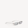Damen-Sonnenbrille «Gossip Rectangle M» in Silber