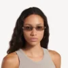 Damen-Sonnenbrille «Gossip Rectangle M» in Silber