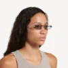 Damen-Sonnenbrille «Gossip Rectangle M» in Silber