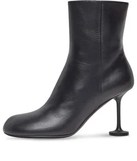 Damen-Stiefel 90 mm «Schwarzes Leder» 701937WBCR01000