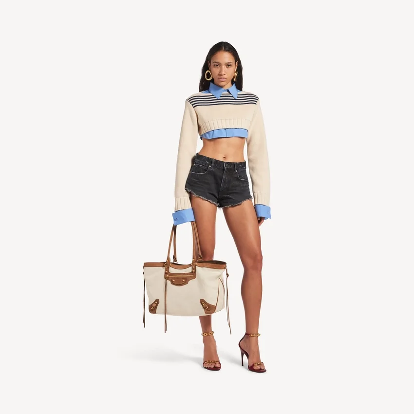 Damen-Strandtasche «Le City» in Mittelgrösse, beige/camel Damen-Strandtasche «Le City» in Mittelgrösse, beige/camel