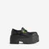 Damen-Strike-Platform-Derby-Schuhe mit Anhängern in Schwarz/Mehrfarbig