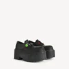 Damen-Strike-Platform-Derby-Schuhe mit Anhängern in Schwarz/Mehrfarbig