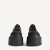 Damen-Strike-Platform-Derby-Schuhe mit Anhängern in Schwarz/Mehrfarbig