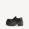 Damen-Strike-Platform-Derby-Schuhe mit Anhängern in Schwarz/Mehrfarbig