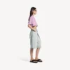 Damen-T-Shirt «520 Stickers» im Cropped-Schnitt in Altrosa/Weiss