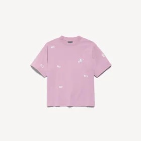 Damen-T-Shirt «520 Stickers» in mittlerer Passform in Altrosa/Weiss