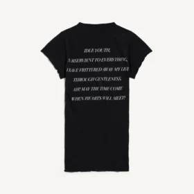 Damen-T-Shirt «The Song of the Highest Tower» in kleiner Passform, schwarz