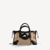 Damen-Tasche «Le City», klein, in Natur/Schwarz Damen-Tasche «Le City», klein, in Natur/Schwarz