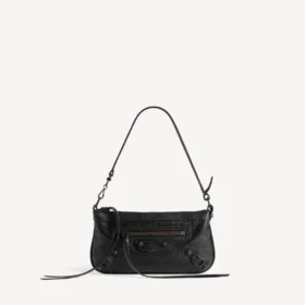 Damen-Tasche «Le City» mit Riemen in Schwarz