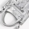 Damen-Tote «Le City» mit Handyhalter in Silber Damen-Tote «Le City» mit Handyhalter in Silber