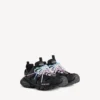 Damen-Track-Sneaker mit Schnürung in Schwarz/Rosa/Blau/Beige