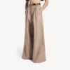 Damenhose mit hoher Taille in der Farbe «Dune»