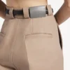 Damenhose mit hoher Taille in der Farbe «Dune»