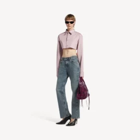 Damenjeans in Regular-Fit in schmutzigem Vintage-Blau