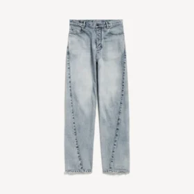 Damenjeans mit verdrehten Nähten in Bleach Light Blue
