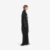 Damenkleid «The Door» – lang, drapiert, in Schwarz