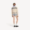 Damenpullover mit U-Boot-Ausschnitt in Marineblau/Weiss Damenpullover mit U-Boot-Ausschnitt in Marineblau/Weiss