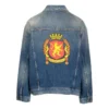 Denim-Jacke mit Emblem-Patch auf der Rückseite «Blue» 697781TBP484455