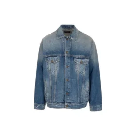 Denim-Jacke mit Emblem-Patch auf der Rückseite «Blue» 697781TBP484455