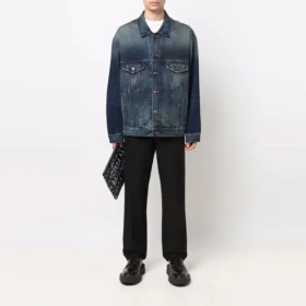 Denim-Jacke mit gesticktem Logo «Blue» 671889TJW754021