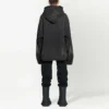 Denim-Jacke mit Kapuze und Knopfleiste im Bleached-Look «Black» 724653TNW541129