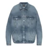 Denim-Jacke mit Knopfleiste und Bleach-Effekt «Blue» 724651THW254245