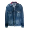 Denim-Jacke mit Logo am Kragen «Blau» 571324TCW032340