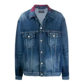 Denim-Jacke mit Logo am Kragen «Blau» 571324TCW032340