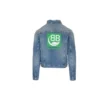 Denim-Jacke mit Logo auf dem Rücken «Blue Green» 606170TDW144065