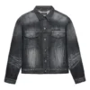 Denim-Jacke mit Logo auf dem Rücken, weite Passform, «Fake Wash Black» 620728TIW435720