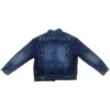 Denim-Jacke mit Logo auf der Rückseite «Blue» 557351TBP484009