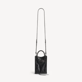 Die City Tote-Tasche für Damen mit Handyhalter in Schwarz