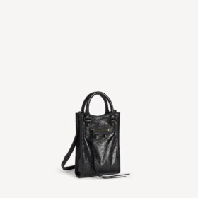Die City Tote-Tasche für Damen mit Handyhalter in Schwarz