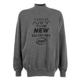 Dies ist nicht der neue Balenciaga-Logo-Pullover «Dark Grey» 652981TKVE41069
