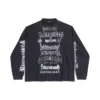 Diy Metal Langarm-T-Shirt in mittlerer Passform «Black White» 699191TPVO31569