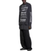 Diy Metal Langarm-T-Shirt in mittlerer Passform «Black White» 699191TPVO31569