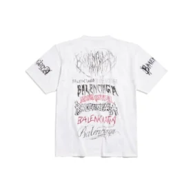 Diy Metal T-Shirt «White Black Red» 641675TPVO29065