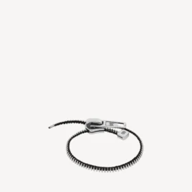 DIY-Reissverschluss-Armband in glänzendem Silber/Antiksilber/Schwarz