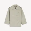 Doppelreihiger Trenchcoat für Damen in Hellbeige