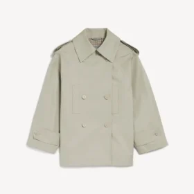 Doppelreihiger Trenchcoat für Damen in Hellbeige