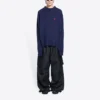 Double B Highneck-Pullover aus Wollstrick «Blue» 682010T16274011