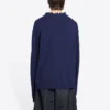 Double B Highneck-Pullover aus Wollstrick «Blue» 682010T16274011