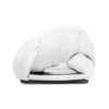 Drapierte flache Sandalen «Weiss» 636576WA2M09002