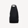 Drapiertes Damen-Top in Schwarz Drapiertes Damen-Top in Schwarz