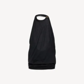 Drapiertes Damen-Top in Schwarz